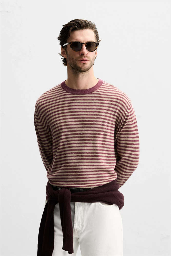 STRIPED JACQUARD SWEATER