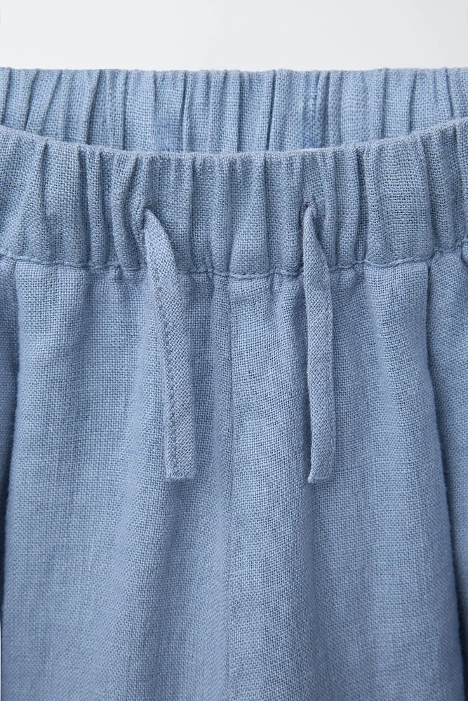 100% LINEN BAGGY PANTS
