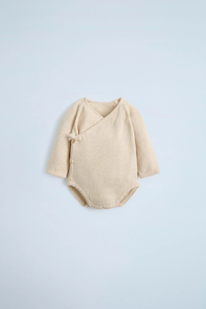 SILK COTTON KNIT BODYSUIT