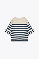 STRIPED LINEN BLOUSE