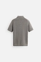 POLO EN MAILLE STRUCTURE CONTRASTÉE