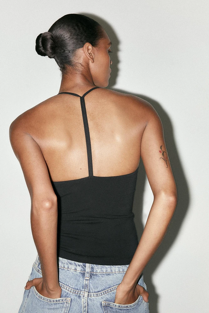 HALTER TOP WITH BACK STRAP