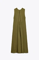 100% LINEN MIDI DRESS ZW COLLECTION