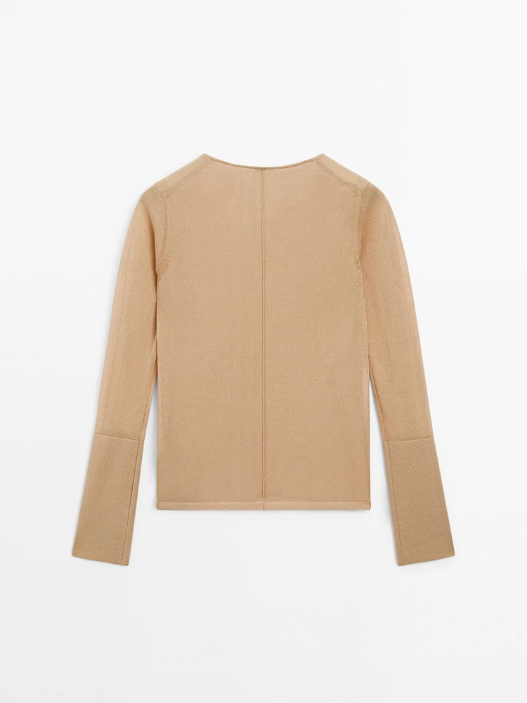 Pull à coutures marquées en coton mélangé - Studio