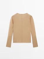 Pull à coutures marquées en coton mélangé - Studio