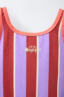 2-6 ANS/ MAILLOT DE BAIN RAYURES LOGO HÔTEL MAGIQUE © X ZARA