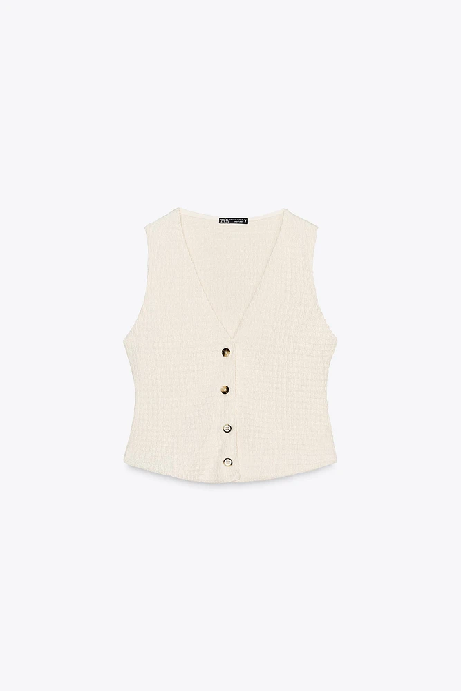 STRUCTURED VEST TOP