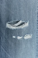 TRF MID-RISE RIPPED WIDE LEG JEANS