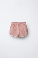 CONTRAST PIPING TERRY SHORTS