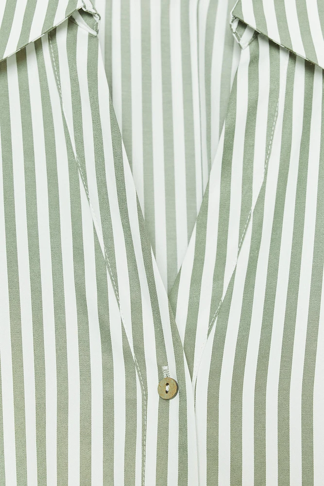 CHEMISE RAYURES MANCHES À REVERS