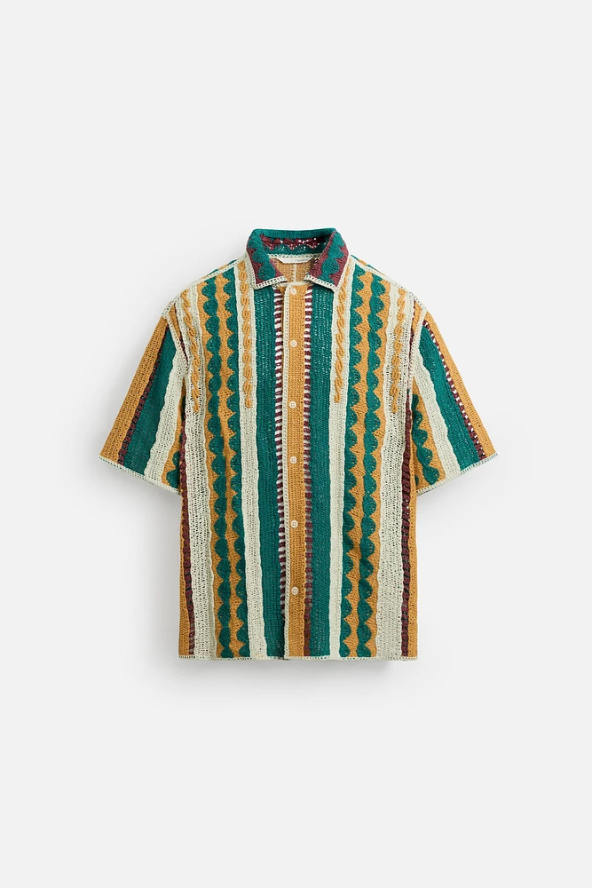 TEXTURED CROCHET SHIRT