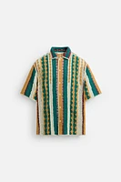 TEXTURED CROCHET SHIRT