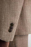 STRIPED TEXTURED SUIT BLAZER