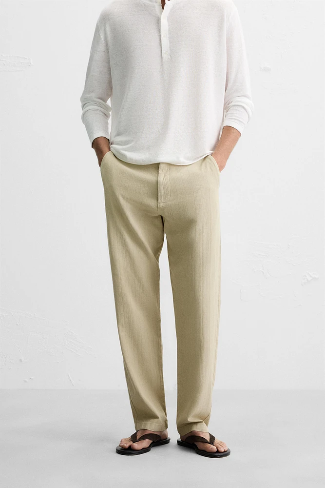 TEXTURED CHINO PANTS
