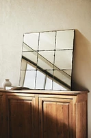 ANTIQUE-FINISH SQUARE MIRROR