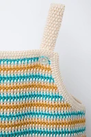 STRIPED KNIT ROMPER