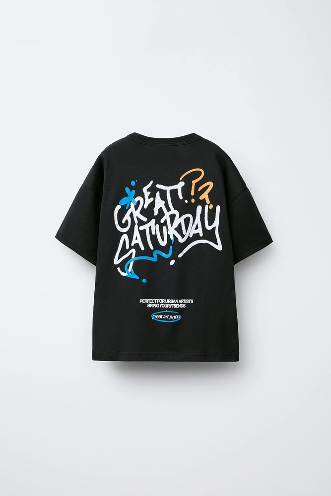 T-SHIRT TEXTE GRAFFITI
