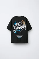 T-SHIRT TEXTE GRAFFITI