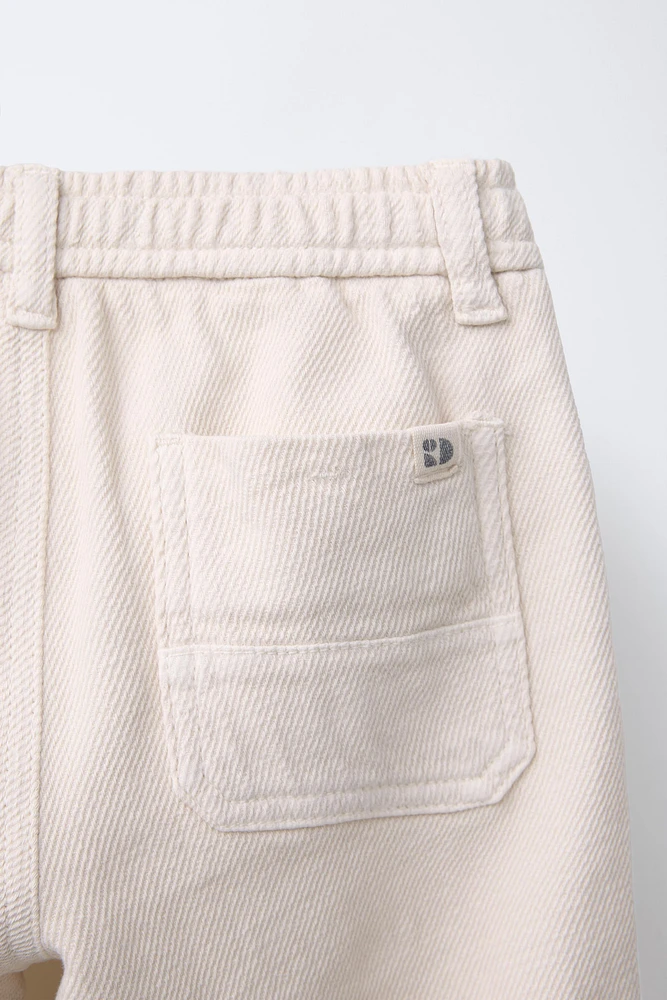 STRAIGHT LEG TWILL PANTS