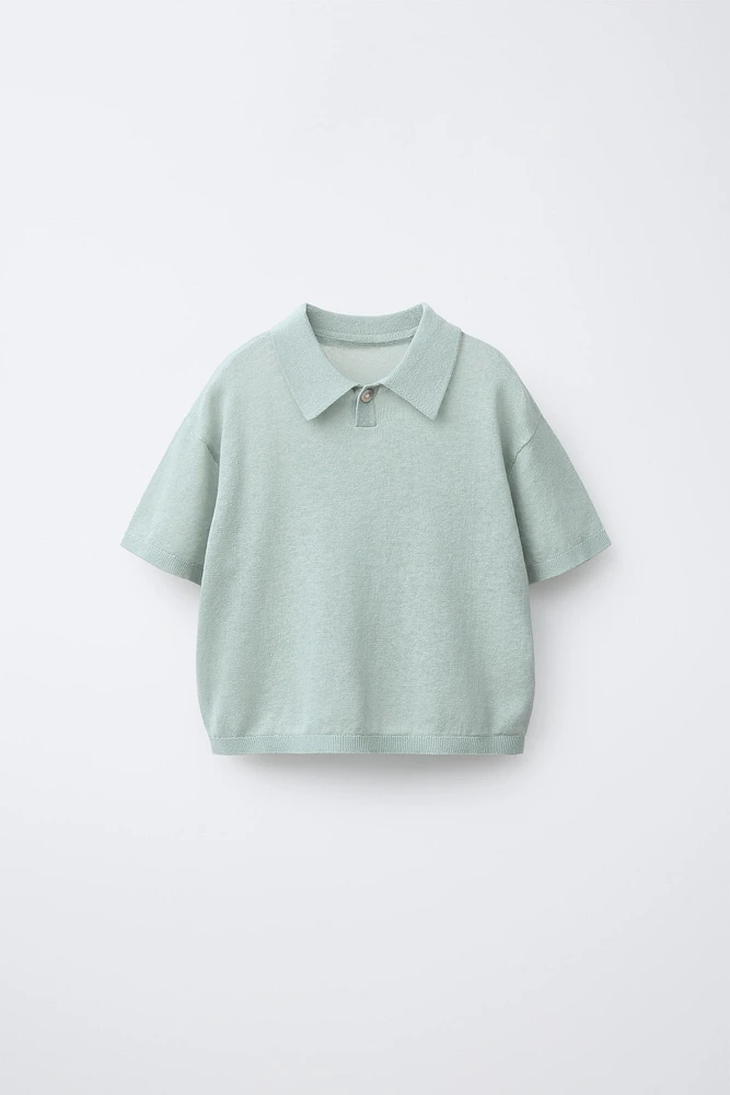 POLO EN MAILLE COTON LIN