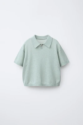 POLO EN MAILLE COTON LIN