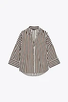 CHEMISE MANCHE LARGE AVEC LIN