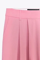 PLEATED SUIT PANTS