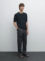 100% cotton short sleeve knit sweater
