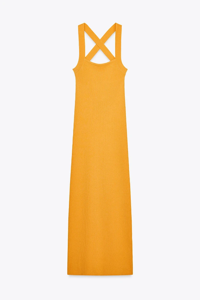ROBE MIDI EN MAILLE CÔTELÉE