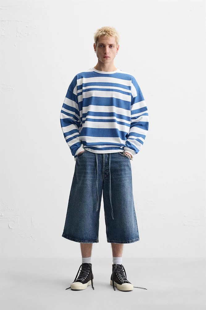 NUMBER STRIPED T-SHIRT