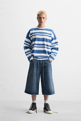 NUMBER STRIPED T-SHIRT