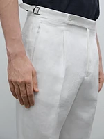 100% linen darted trousers