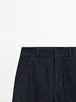 Mid-rise straight-leg jeans
