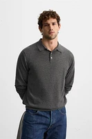 100% CASHMERE KNIT POLO