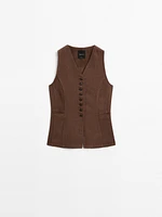Gilet long en lin