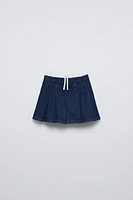 DENIM SKIRT WITH TRIM