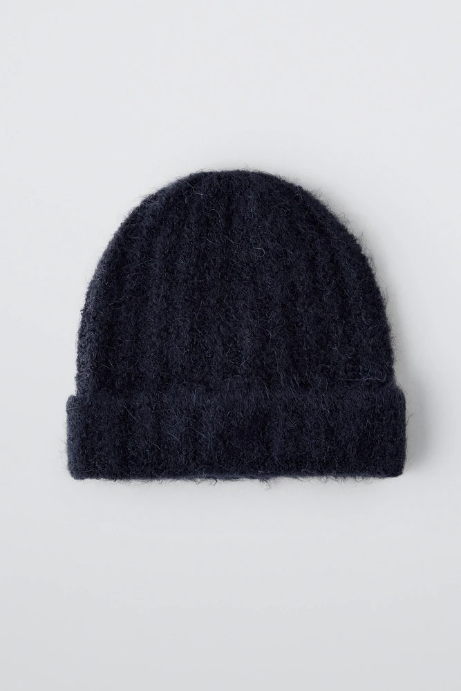 WOOL BLEND KNIT HAT