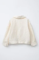 BLAZER CROPPED 100 % LIN