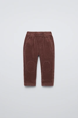 CORDUROY KNEE PATCH BAGGY PANTS