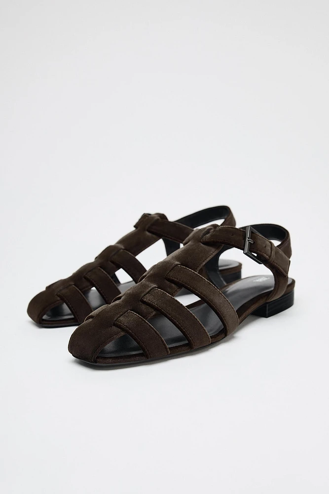 VELVET FISHERMAN SANDALS