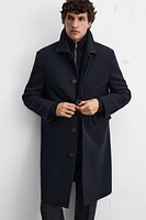 STRUCTURED WOOL BLEND COAT