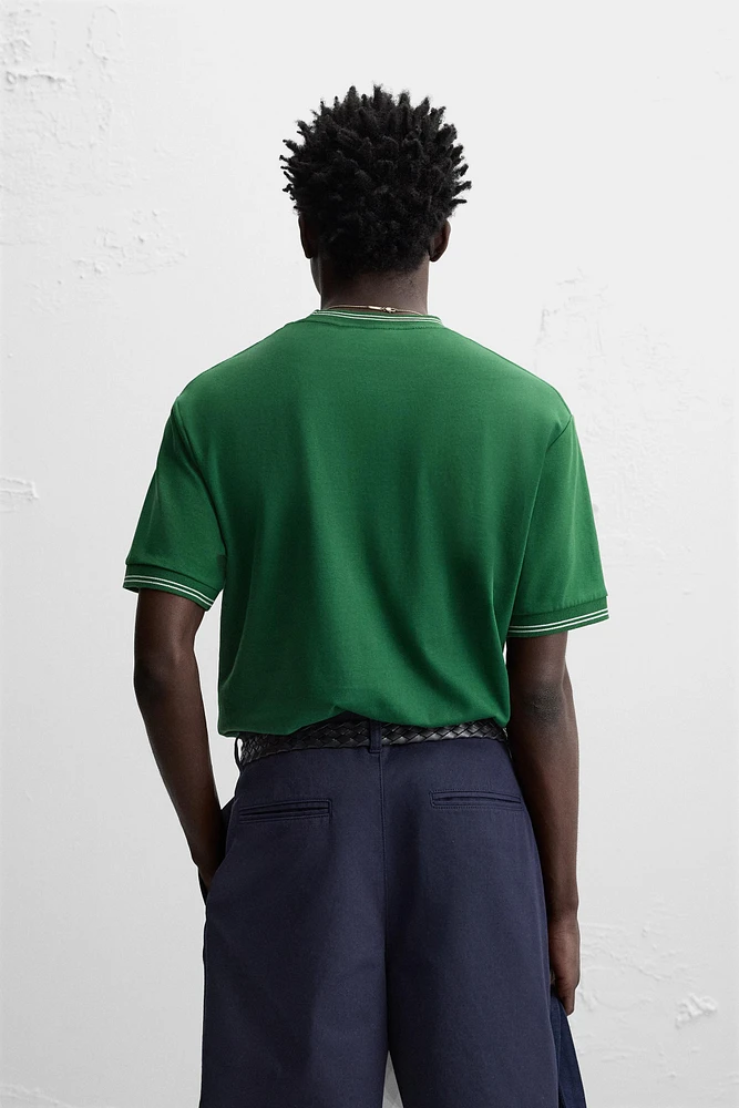 EMBROIDERED TEXT T-SHIRT
