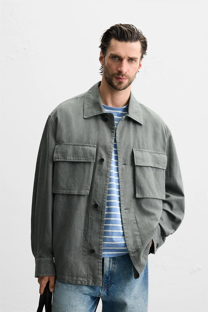 LINEN - COTTON POCKET JACKET