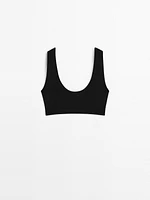 Fine knit bralette with straps - Limited Edition