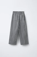 PANTALON WIDE LEG IMPRIMÉ CARREAUX VICHY