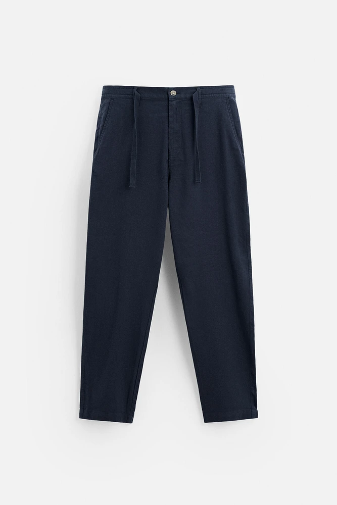 COTTON LINEN PANTS