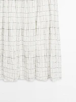 Robe midi ample à carreaux