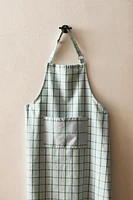 COTTON CHECKED KITCHEN APRON