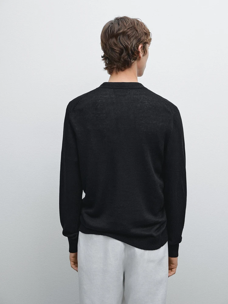 Cardigan 100 % lin