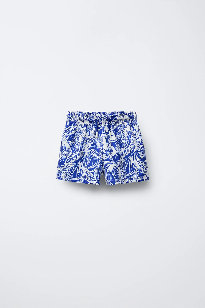 6-14 ANS/ SHORT DE BAIN À FEUILLES